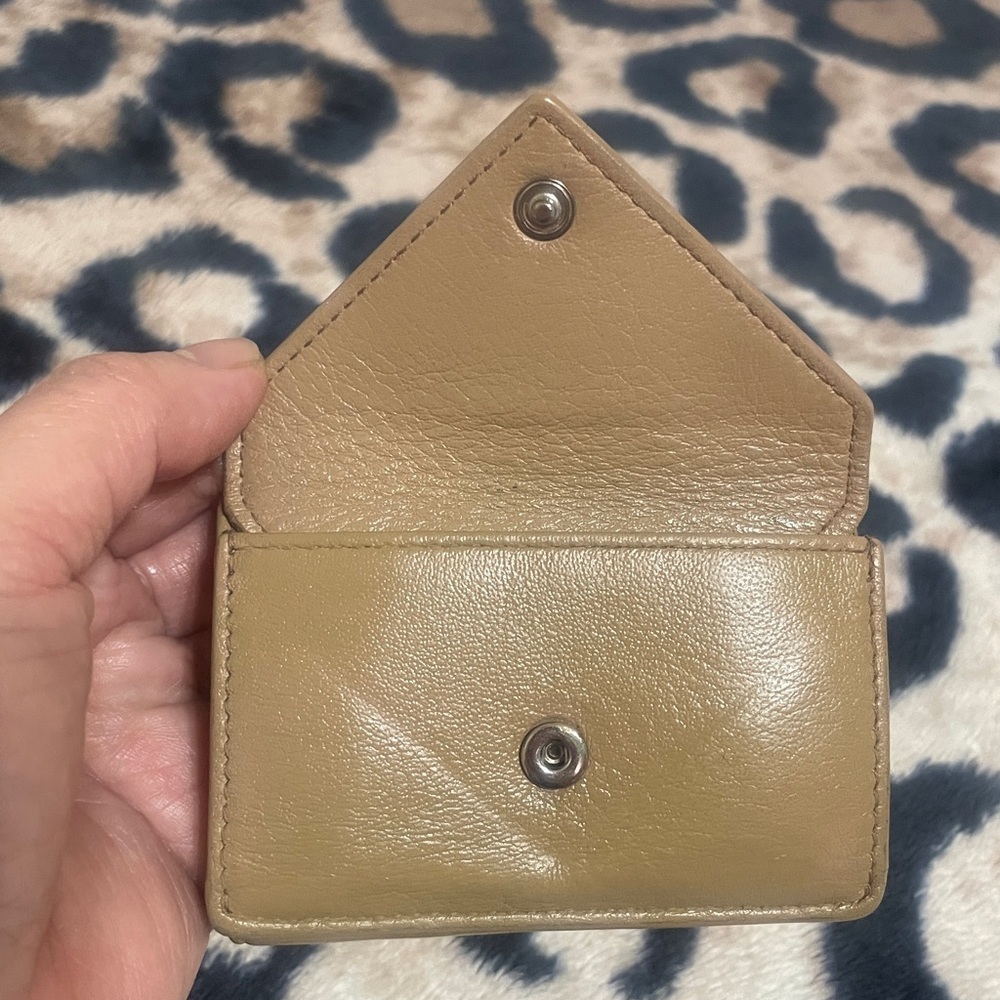 Balenciaga Beige Leather Mini Compact Wallet - Picture 9 of 14